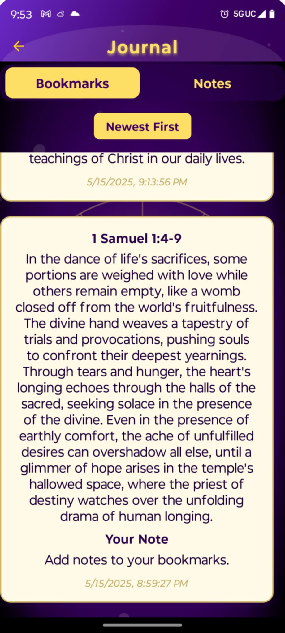 User onboarding screen